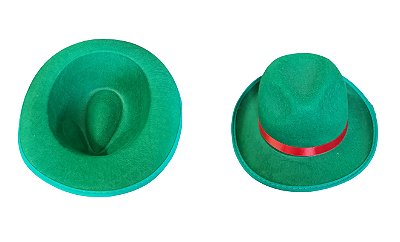 Fantasia Chapéu estilo Alemão Verde com fita vermelha