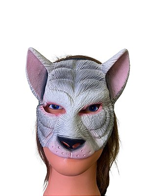 Fantasia Máscara de Gata Gatinha Gato Látex metade do rosto