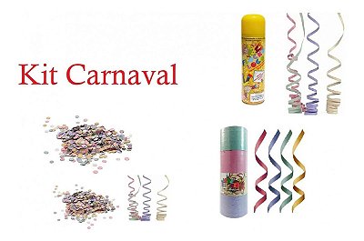 Kit Carnaval C/ 5 Espumas +10pcs Serpentinas +10pcts Confete