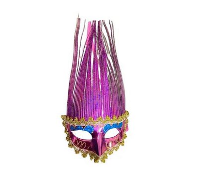 Fantasia Máscara Veneza Lilás de Carnaval  Formatura festas