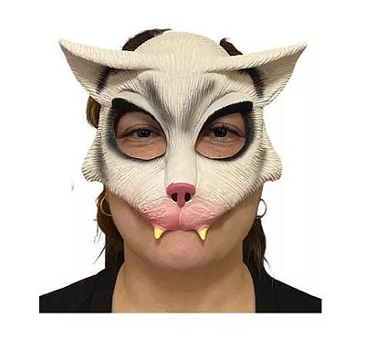 Fantasia Máscara Gata Elástico feita de Látex- Realista