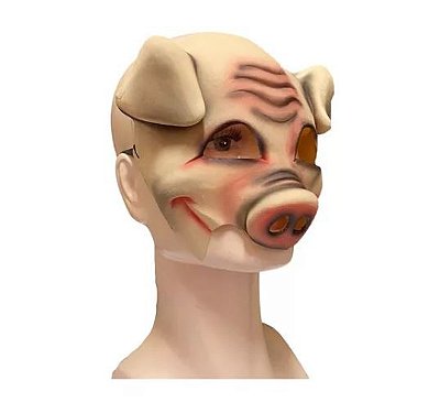 Fantasia Máscara de Porquinho Porco Sorridente De Látex Realista
