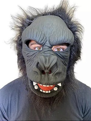 Fantasia Máscara Gorila Macaco com pelos Assustador Realista
