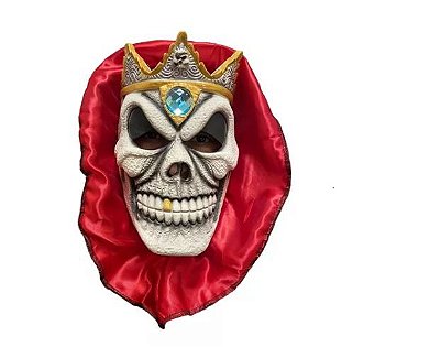 Fantasia Máscara Caveira Real Rosto Inteiro de Látex- Assustador