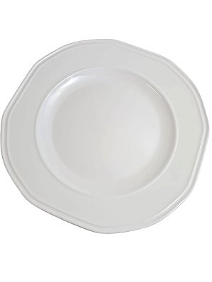 Prato Branco de Melanina Refeição bordas quadradas  - 4un