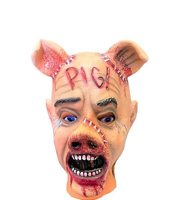 Fantasia Mascara Cabeça de Porco Pig Assustador Terror