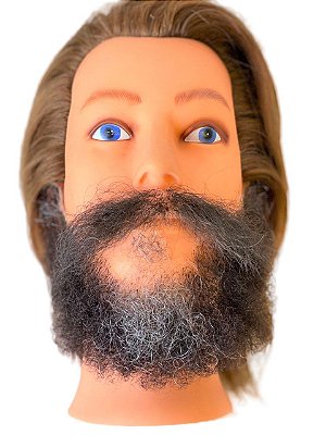 Barba falsa postiça Castanha Cabelo Natural + bigode