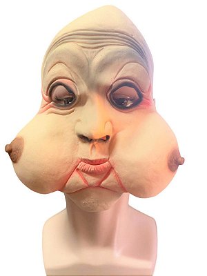 Fantasia Máscara cara de Peito Seios engraçado pegadinha