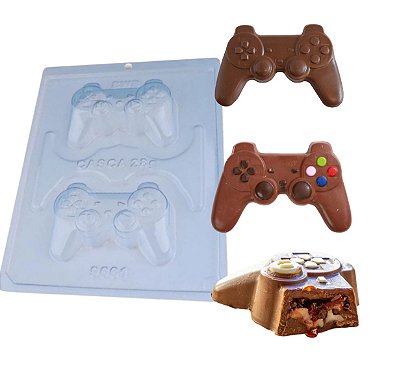 2 Formas Acetado chocolate Joy Stick Controle  Video Game