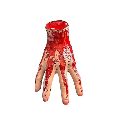 Decoração de terror Mão borracha de latex rigido Sangrenta