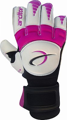 Luvas de Goleiro Arcitor Keras EVA Hybrid Roll/Flat (Branco Rosa) AW Elite