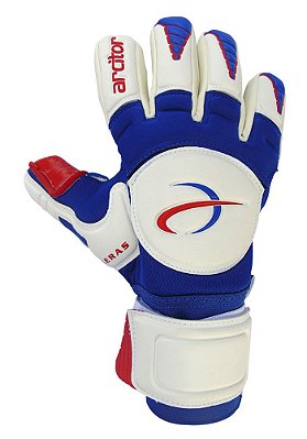 Luvas de Goleiro Arcitor Keras EVA Negative (Branco Azul Vermelho) SCF Elite