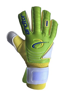 Luvas de Goleiro Arcitor Komino Negative Finger Protection (Verde Amarelo) SCF Elite