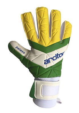 Luvas de Goleiro Arcitor Palaso Negative Finger Protection (Verde Amarelo) XW Elite