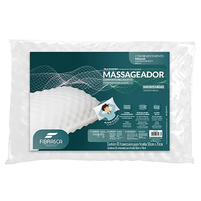 TRAVESSEIRO ALMOFADA MASSAGEADOR FIBRASCA
