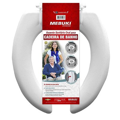 Assento Sanitário Oval  Para Cadeira de Banho - ABERTO - MEBUKI