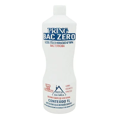 PRING - ALCOOL PRING BACTERICIDA - BAC ZERO 1 LITRO