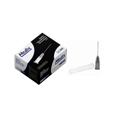 Agulha Hipodérmica Descartável 25x0,70MM (22Gx1) - Caixa com 50 un.