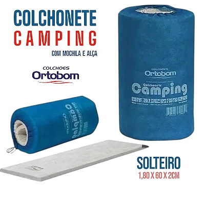 Colchonete Mochila Camping Com Alça Solteiro 60x180x2cm