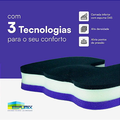 Almofada De Suporte Ortopédico Para Cóccix - - em Espuma.
