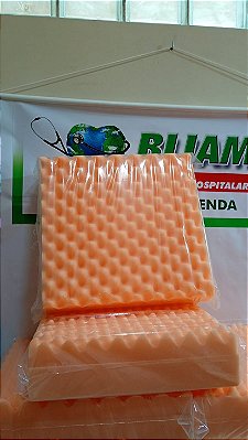 Almofada Caixa De Ovo 40x40 12Cm D45 Anti Escaras Laranja.