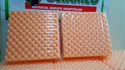 Almofada Caixa De Ovo 40x40 12Cm D45 Anti Escaras Laranja.