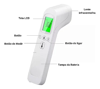 Termômetro Digital Infravermelho Laser Digital - Phicon