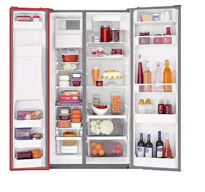 Borracha Side By Side Brastemp WHIRPOOL Brs62c 1625*365- Freezer