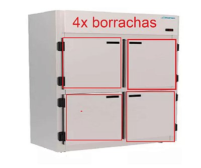 4X BORRACHAS - GAXETAS KOFISA-66x49CM PARAFUSADAS