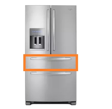 Borracha  GELADEIRA WHIRLPOOL GZ25FSRXYY - 865x210  GAVETA CENTRAL