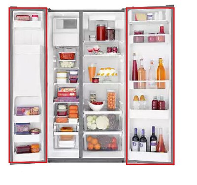 Borracha geladeira LG GM-L277**  LSC269** 165x49 + 165x38