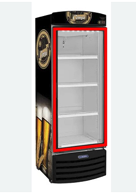 Gaxeta Borracha 120x49,5 Metalfrio Vb18 Vb25 Vn25 Wb18 Cinza