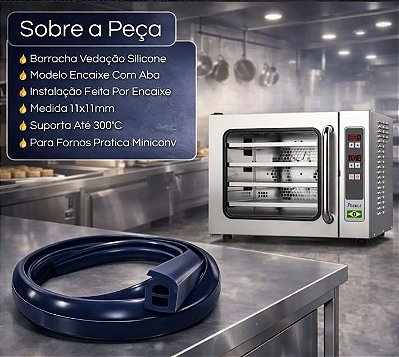 Borracha para forno - MINICONV Prática
