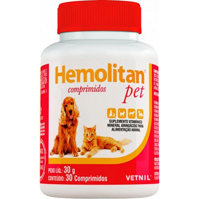 Hemolitan Pet 30 Comprimidos - Vetnil