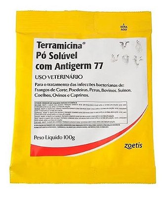 Terramicina Pó Solúvel Com Antigerm 77 100 Gr - Zoetis