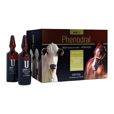 Phenodral 15 mL Caixa Com 30 Ampolas - UCBVet