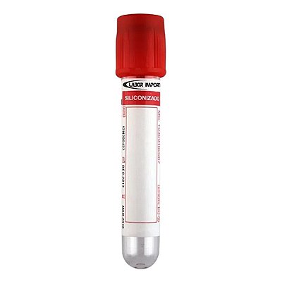 Tubo Plástico Para Coleta A Vácuo Siliconizado Com Ativador De Coágulo 4 mL 100 Unidades - Labor Import