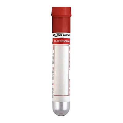 Tubo Plástico Para Coleta A Vácuo Siliconizado Com Ativador De Coágulo 10 mL 100 Unidades - Labor Import