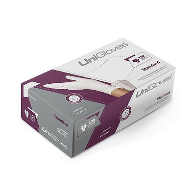 Luva De Látex Para Procedimento 100 Unidades Tamanho P - Unigloves