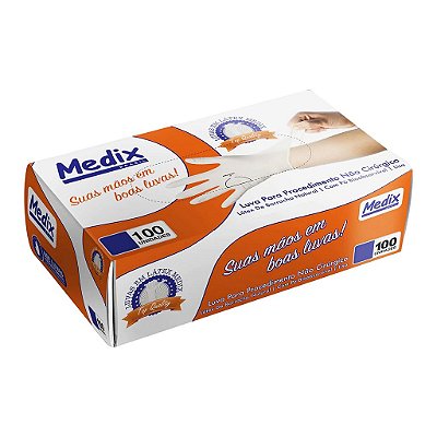Luva Para Procedimento Não Cirúrgico Tamanho G 100 Unidades - Medix
