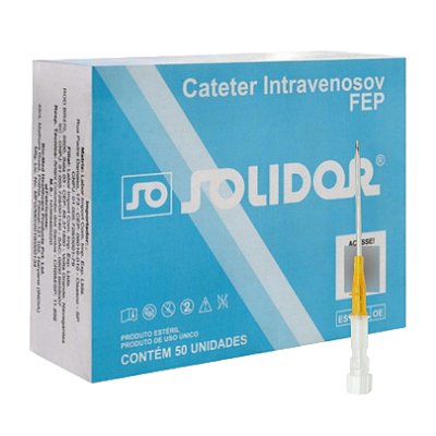 Cateter Intravenoso 14G/45mm Caixa Com 50 Unidades - Solidor