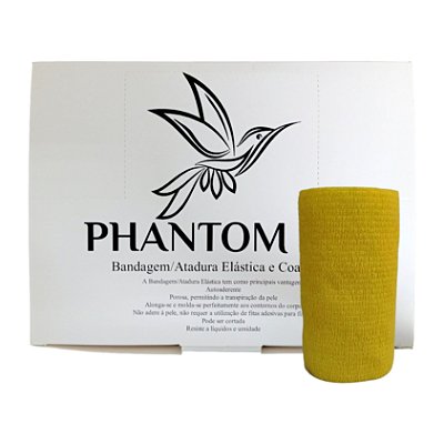Atadura Amarela 10 cm x 4,5 mt 12 Unidades - Phantom HK