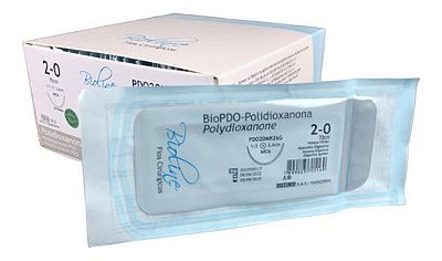 Fio Polidioxanona N. 2-0 C/ Ag 1/2 C 2,6 Cm 70 Cm Caixa Com 24 Unidades - Bioline