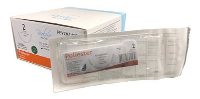 Pev Fio Poliéster Nº 2 75 Cm 1/2 T 4,0 Cm Caixa Com 24 Unidades - Bioline