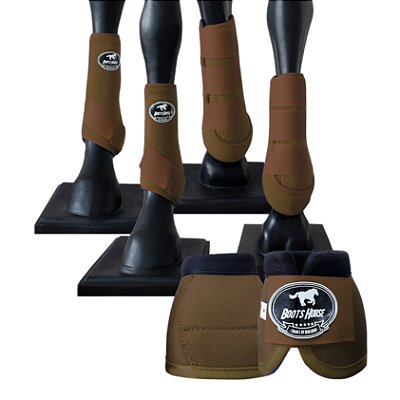 Kit Color Completo Boleteira + Cloche Marrom- Boots Horse