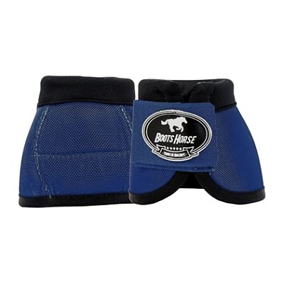 Par de Cloches Protetores Em Nylon Azul Marinho Tamanho M - Boots Horse