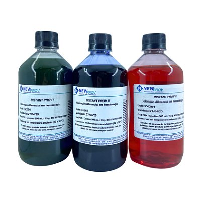 Corante Panótico Rápido 3 Frascos De 500 mL - NewProv