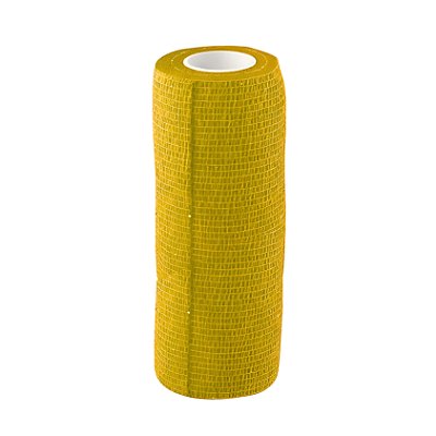 Bandagem Elástica Autoaderente Amarela 15 cm x 4,5 mt
