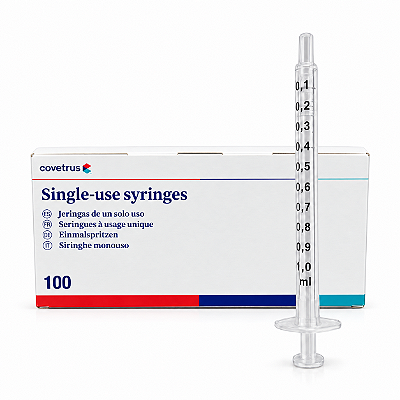 Seringa Sem Êmbolo Estéril 1 mL Slip 100 Unidades - Covetrus