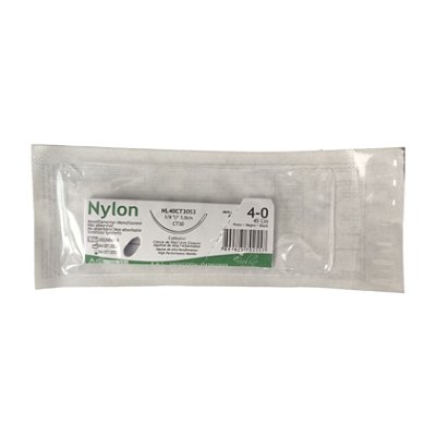 NL - Fio Nylon Nº 4-0 45 cm 3/8 T 3,0 cm Unitário - Bioline